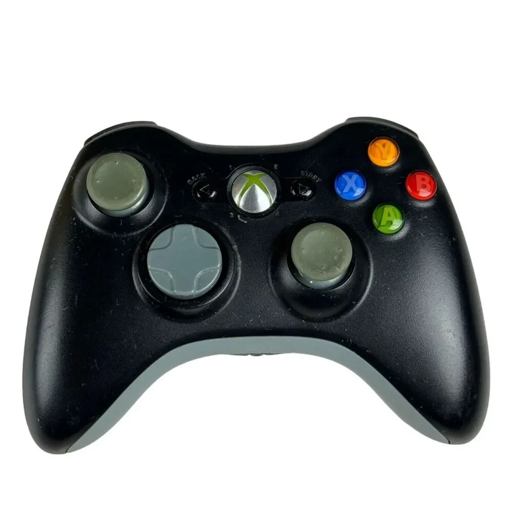 Microsoft Xbox 360 Wireless Controller Black Model 1403 No Battery Cover